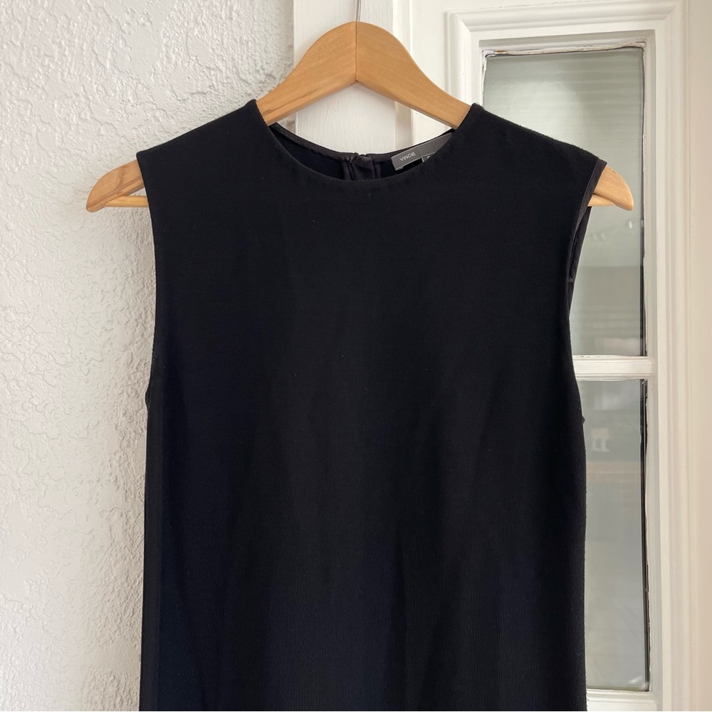 Vince Soldvince Straight Ribbed Sleeveless Midi Dress - Picture 6 of 15